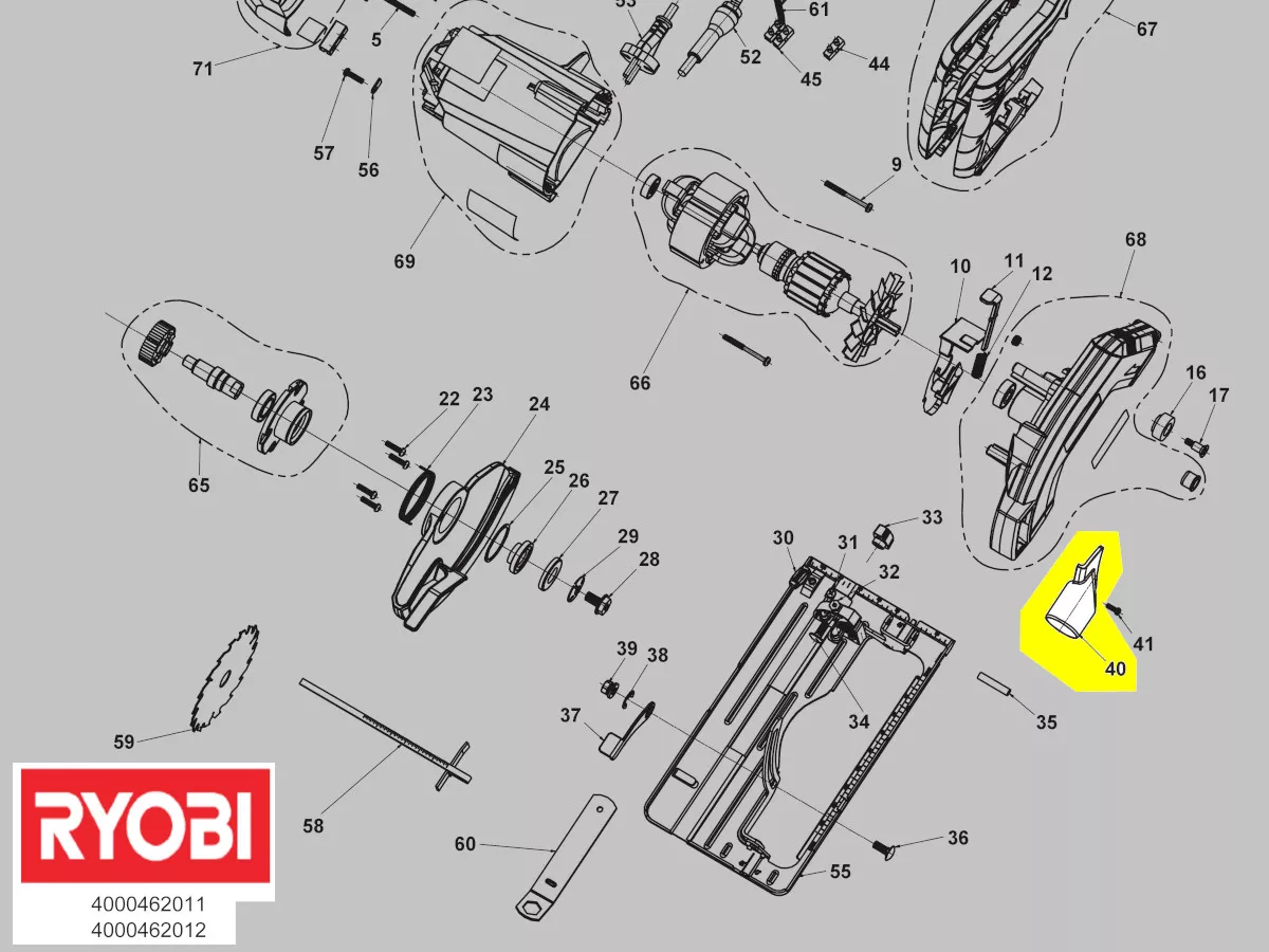 raccord aspirateur réf. 5131031130 Ryobi